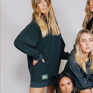 Daily Drills Vintage Black Oversized Hoodie